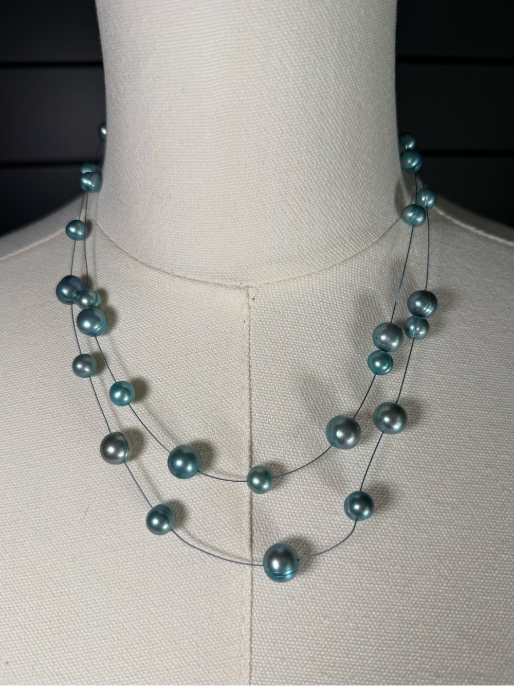Honora Blue Pearl Floating Necklace